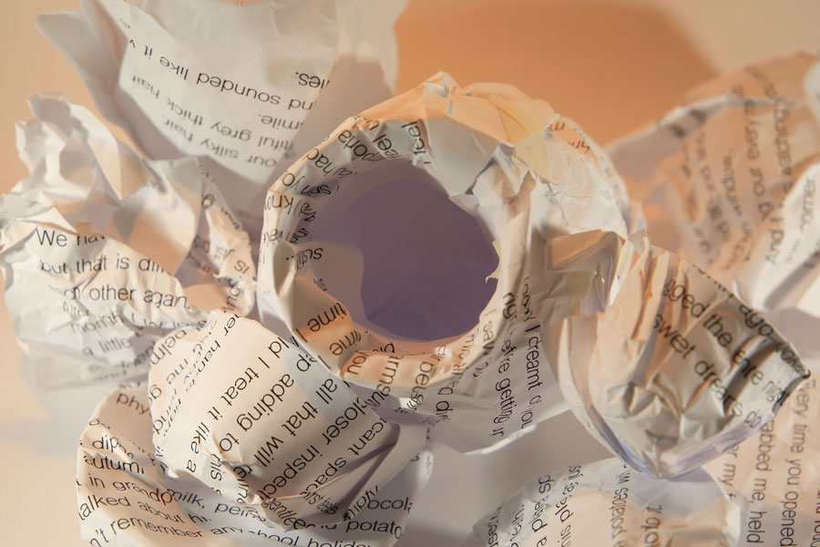 Kitchenware made of paper with text printed onto them